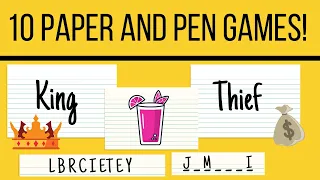 10 Paper and Pen Games | Fun time without Electronic Gadgets