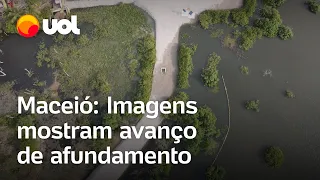 Maceió: Imagens aéreas mostram avanço de afundamento do solo de mina da Braskem