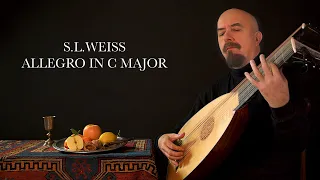 SL. Weiss - Allegro in C major - Baroque Lute, Jaroslaw Lipski