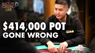 Andy Stacks $414,000 Pot Gone Wrong - Hustler Casino Live