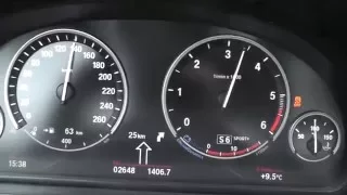 BMW 520d F10 x-drive Beschleunigung/acceleration, 0-200 km/h (Limousine)