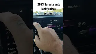 2023 Kia Sorento auto lock/unlock settings