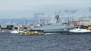 07. Военно-морской парад в Санкт-Петербурге в 2022 году - Приветствие Путина