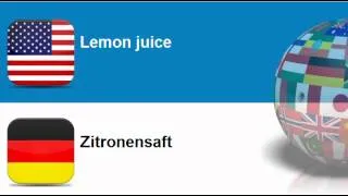 Learn German vocabulary #Topic = Fruit and vegetable juices