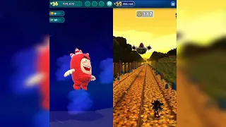 Fuse vs Shadow | Oddbods Turbo Run vs Sonic Dash | Gameplay | Games Walkthrough