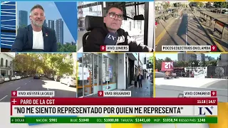 Colectivero, sobre el paro de la CGT: "Abandonaron al trabajador, lo dejaron a la buena de Dios"