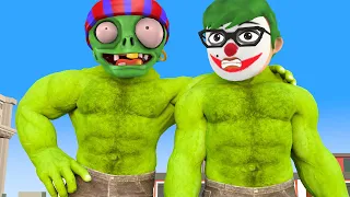 Scary teacher 3d NickHulk the best troll Giant zombie vandals Happy ending