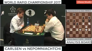 CARLSEN vs NEPOMNIACHTCHI || WORLD RAPID CHESS CHAMPIONSHIP 2017