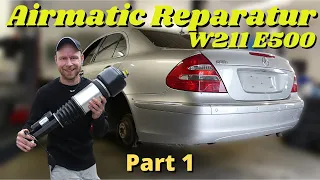 Mercedes W211 E500 Airmatic Instandsetzung Teil 1 | Federbalg Vorderachse | MB Youngtimer Parts