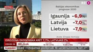 Eirozonas ekonomika krīt – 7,7%, Latvijas – 7%