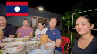 Young Laos Girl Invited Us A Very Special Meal With Her Family In Laos