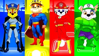 Paw Patrol Superhero Team : Rocky vs Marshall vs Chase vs Rubble | Tiles Hop EDM Rush