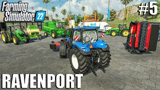 Cutting Canola and Grass with New Tractor | Ravenport | Episode #5 | Farming Simulator 22