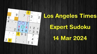 Los Angeles Times Expert Sudoku 14 Mar 2024 - Sudoku From Zero To Hero