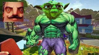 Hello Neighbor - My New Neighbor Big Yoda Hulk Act 2 Random Gameplay Walkthrough