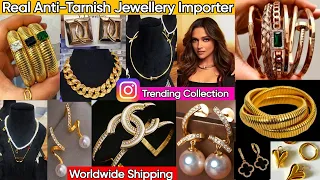 Latest Instagram Trending Celebrity Style Anti Tarnish Jewellery Collection 2024 | Exclusive Designs