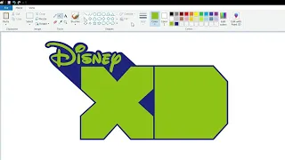 How to draw the Disney XD logo ( 2009 - 2015 ) using MS Paint