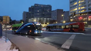 WMATA & Montgomery Ride Evening Rush Hour Bus Action At Silver Spring Station