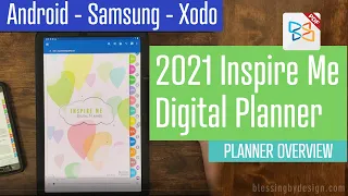 Introducing My 2021 Digital Planner - Inspire Me | Samsung Galaxy Tablet | Xodo App