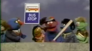 Sesame Street - Wait Right Here at the Bus Stop Sign