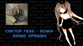 Сектор Газа - Бомж, но это аниме опенинг! | AI COVER