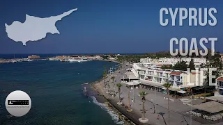 Paphos Seafront and Harbour From Above