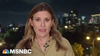 NBC News crew takes cover during air raid sirens in Tel Aviv