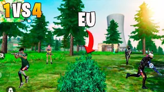 FIZ JOGADAS INCRÍVEIS COM O PODER DO WUKONG SOLO VS SQUAD!! FREE FIRE MOBILE