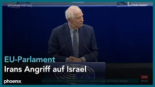 EU-Parlament: "Irans beispielloser Angriff auf Israel" u.a. mit Josep Borrell | 24.04.24