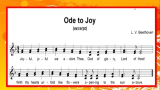 Ode to Joy (Grade 4 Song with Second voice and harmonic interval)