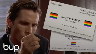 Pride Month at Pierce & Pierce (American Psycho Cards Scene)