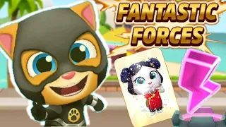 Talking Tom Gold Run FANTASTIC FORCES event Super Ginger vs Roy Raccoon & Lucky Cards Lucky Angela