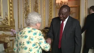 Queen meets with Ramaphosa, South Africa's new president