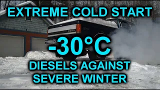 Extreme DIESEL cold start compilation | -30*C | s.2 ep.36 | Запуск дизельного двигателя в мороз -30