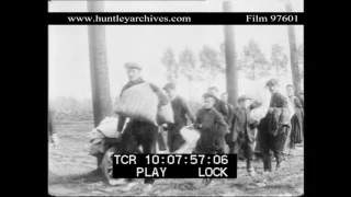 WWI, Belgian Fusiliers defending Antwerp.  Archive film 97601