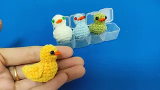 How to crochet duckling amigurumi | velvet yarn duck | crochet duck step by step | Rewind Childhood