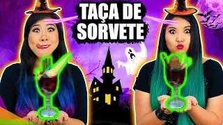 TAÇA DE SORVETE CHALLENGE HALLOWEEN POR TELEPATIA! - Desafio| Blog das irmãs