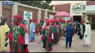 (VIDEO) Moment Tinubu Arrives Emir Of Kano's Palace