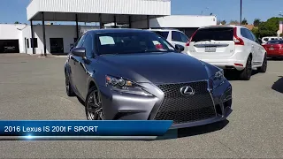 2016 Lexus IS 200t F SPORT  San Jose  Santa Clara  Sunnyvale  Campbell  Palo Alto