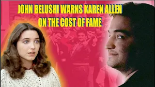 AMERICA'S GUEST: JOHN BELUSHI - 1991 Karen Allen Interview & John Belushi Trying To Give Her Warning