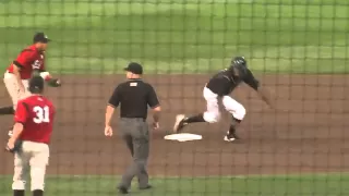 Triple Play After Ball Bounces Off Centerfielder's Head