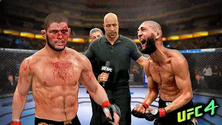 Khabib Nurmagomedov vs. Khamzat Khizarovich Chimaev | professional MMA (EA sports UFC 4)