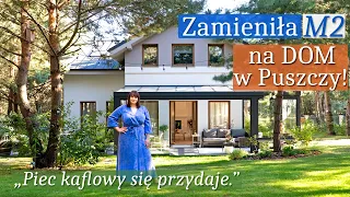 Zamieszkali w DOMU w Puszczy! "PIEC KAFLOWY się przydaje" Wnętrza i leśny OGRÓD czarują! AZYL MARZEŃ