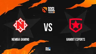 Nemiga Gaming vs Gambit Esports, Winline D2CL 2022 Season 7, bo3, game 3 [Eiritel & Smile]