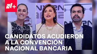 ¿Cómo les fue a Sheinbaum, Gálvez y Álvarez Máynez en la Convención Nacional Bancaria? - En Punto