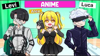 Alex & The Squad Dress as ANIME Characters in DRESS TO IMPRESS!