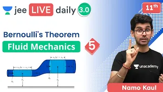 JEE: Fluid Mechanics L5 | Bernoulli's Theorem | Unacademy JEE | IIT JEE Physics | Namo Kaul