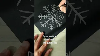 DIY Christmas Calligraphy Greeting Card | How To Draw A Snowflake