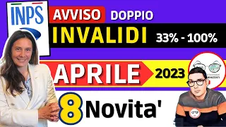 🔴 INVALIDI PARZIALI e TOTALI 8 NOVITÀ APRILE 2023 ➡ IMPORTI INCREMENTI PENSIONE BONUS INPS CAREGIVER