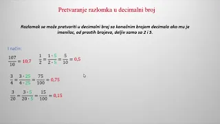 Pretvaranje razlomka u decimalni broj | Math Helper